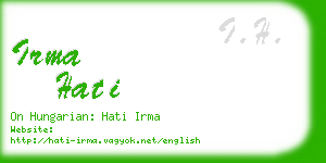 irma hati business card